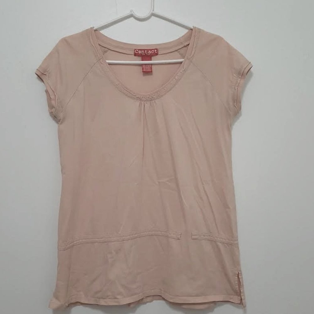 Contact Ladies Crop Sleeve Top Tee, XL